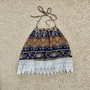 🌰 PacSun {LA Hearts} High Neck Open Back Cami